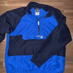 New Balance Royal Blue and Navy Half-Zip Windbreaker